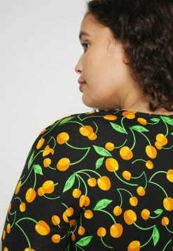 Even&Odd Damen Jerseykleid - Black/orange -Even&Odd Verkäufe 2024 007077b113bc45fb838393ada42cc380