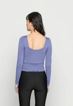 Even&Odd Damen SHIRRING DETAIL LONG SLEEVE CROP WITH GATHER - Langarmshirt - Blue -Even&Odd Verkäufe 2024 0162e767c82d457bacd7f87b55699d0f