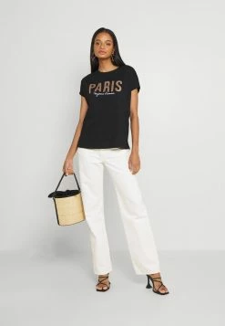 Even&Odd T-Shirt Print - Black | Damen -Even&Odd Verkäufe 2024 0640644919db4070a4b0b689071a8198