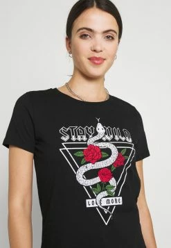 Even&Odd T-Shirt Print - Black | Damen -Even&Odd Verkäufe 2024 085561a1f19f467aa778f12241e6c338