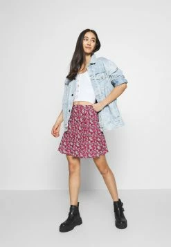 Even&Odd Damen A-Linien-Rock - Black/red