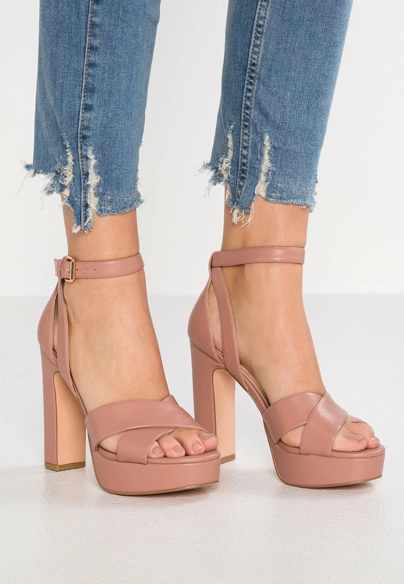 Even&Odd Damen High Heel Sandalette - Light Pink 3 Even&Odd Damen High Heel Sandalette - Light Pink