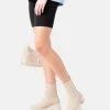 Even&Odd Damen Plateaustiefelette - Beige