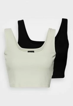 Even&Odd Damen 2 PACK - Top - Black/light Green -Even&Odd Verkäufe 2024 120aab8de87641b09f4db1a18f6b1297