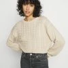 Even&Odd CROPPED LOOSE CABLE JUMPER - Strickpullover - Sand | Damen -Even&Odd Verkäufe 2024 130c8a73d5d64169a36bdbd6f02c24b2