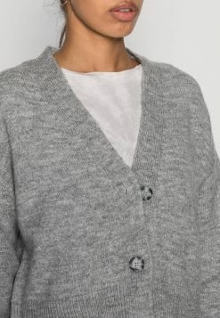 Even&Odd Damen BASIC BLEND BUTTON CROP - Strickjacke - Mottled Grey -Even&Odd Verkäufe 2024 1991148934dc4df2adf33f680648602e