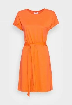 Even&Odd BASIC Short Sleeves Mini Belted Dress - Jerseykleid - Orange | Damen -Even&Odd Verkäufe 2024 1c10831db8cb49abb7d52cbe989113d5