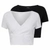 Even&Odd Damen 2 PACK - T-Shirt Print - Black/white -Even&Odd Verkäufe 2024 1c58d204f2464b8694492b6eb2890fb9