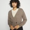 Even&Odd Damen Strickjacke - Taupe
