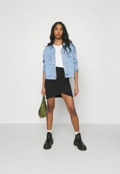 Even&Odd Damen Asymetric Overlap Wrap Mini High Waisted Skirt - Bleistiftrock - Black -Even&Odd Verkäufe 2024 230d30b3ce344803b3579b5d22c0ca21