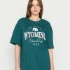 Even&Odd Damen T-Shirt Print - Dark Green -Even&Odd Verkäufe 2024 236e1fc58519434d8363b7f892672014