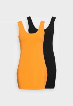 Even&Odd Damen 2 PACK - Etuikleid - Black/orange -Even&Odd Verkäufe 2024 24b56bba744542e5ba5abb0bc0314705