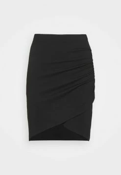Even&Odd Damen Asymetric Overlap Wrap Mini High Waisted Skirt - Bleistiftrock - Black -Even&Odd Verkäufe 2024 26ec337f6164479d83b7661e14b9402f