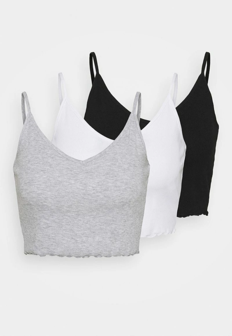 Even&Odd Damen STRAPPY LETTUCE CROP 3 PACK - Top - Black/white/grey 9 Even&Odd Damen STRAPPY LETTUCE CROP 3 PACK - Top - Black/white/grey – Bild 7