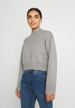 Even&Odd Damen Strickpullover - Mottled Grey