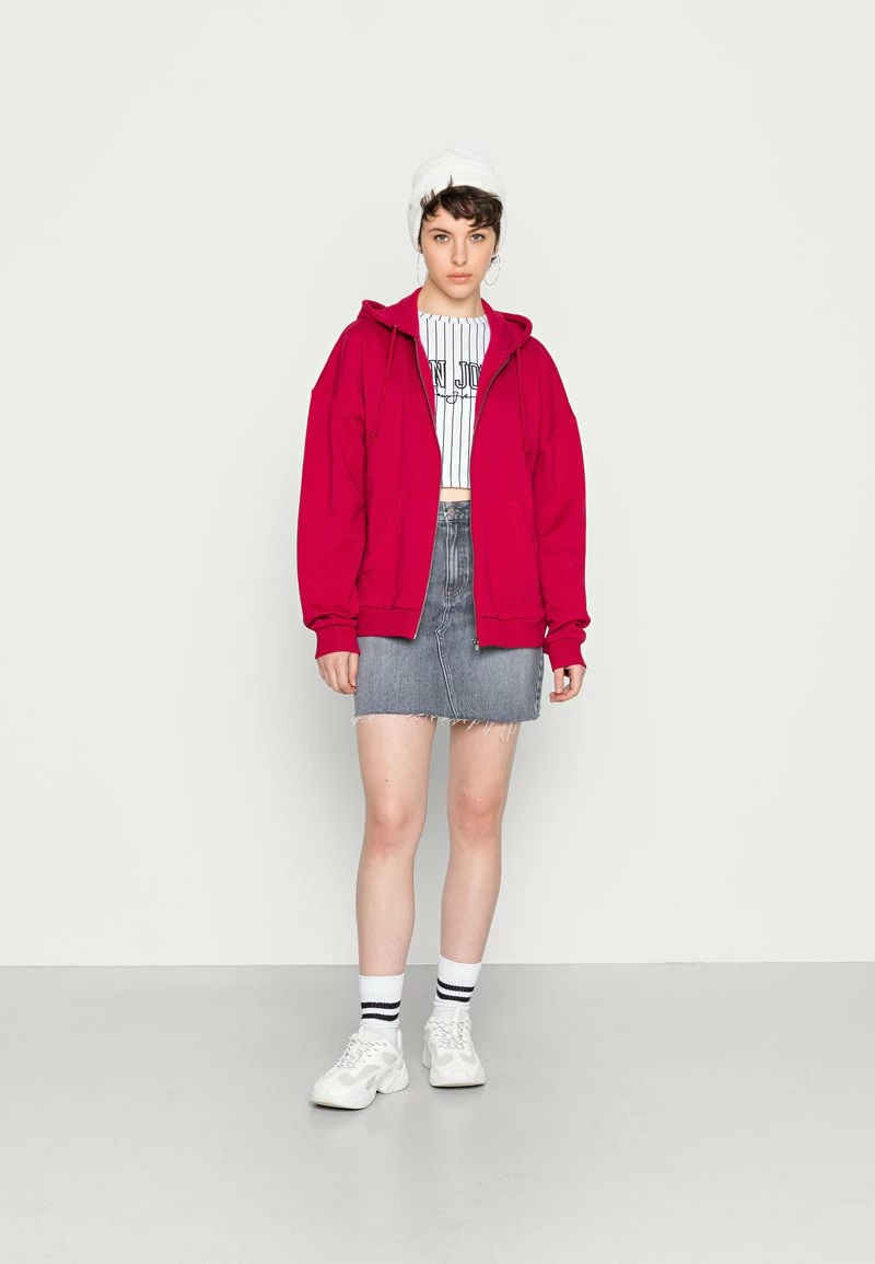 Even&Odd Damen OVERSIZED HOODED ZIP JACKET - Sweatjacke - Red 4 Even&Odd Damen OVERSIZED HOODED ZIP JACKET - Sweatjacke - Red – Bild 2