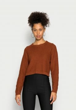 Even&Odd Damen CREWNECK JUMPER - Strickpullover - Brown