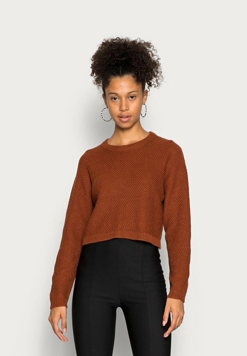 Even&Odd Damen CREWNECK JUMPER - Strickpullover - Brown 3 Even&Odd Damen CREWNECK JUMPER - Strickpullover - Brown