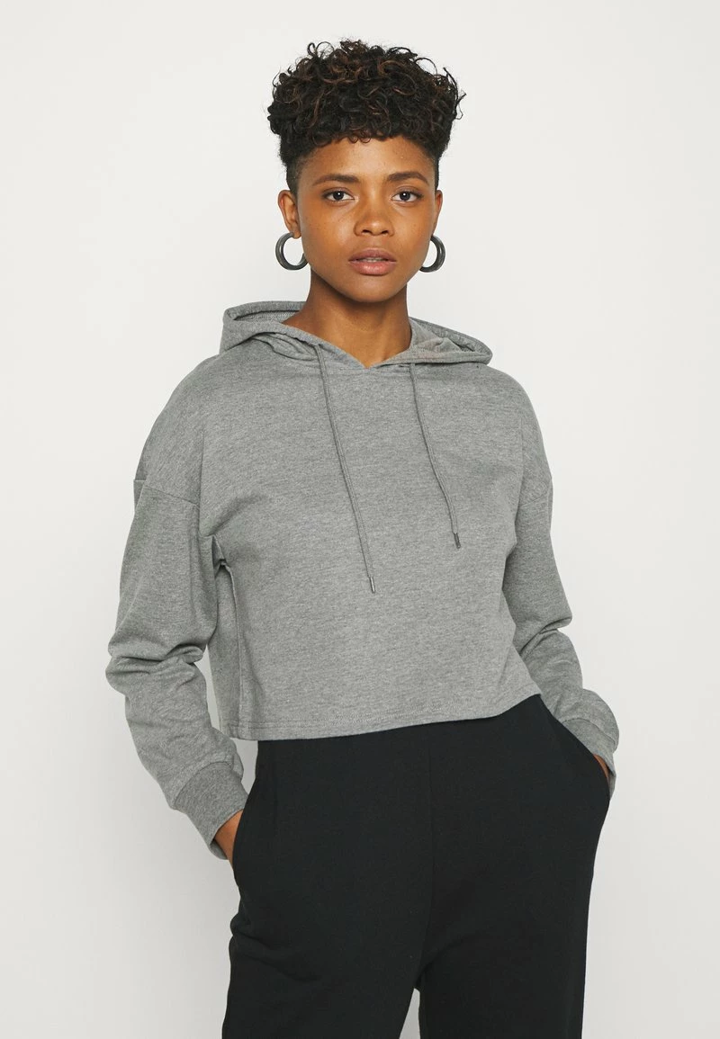 Even&Odd Damen BASIC - Cropped Oversized Hoodie - Kapuzenpullover - Mottled Grey 3 Even&Odd Damen BASIC - Cropped Oversized Hoodie - Kapuzenpullover - Mottled Grey