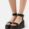 Even&Odd Damen Plateausandalette - Black