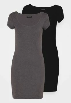 Even&Odd Damen 2 PACK - Jerseykleid - Black/mottled Grey -Even&Odd Verkäufe 2024 3133cbb312b041ba8a50eee456b0d3f6