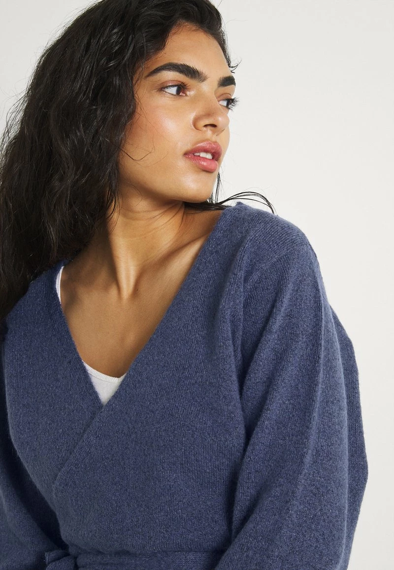 Even&Odd Damen WICKELJACKE - Strickjacke - Blue-grey 6 Even&Odd Damen WICKELJACKE - Strickjacke - Blue-grey – Bild 4