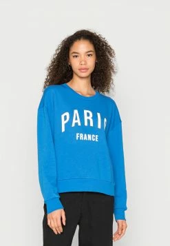 Even&Odd Damen PRINTED LOOSE FIT - Sweatshirt - Blue