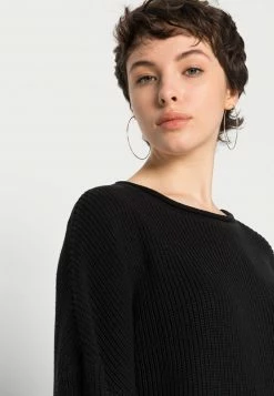 Even&Odd Damen OVERSIZE CROPPED ROLLED EDGE JUMPER - Strickpullover - Black -Even&Odd Verkäufe 2024 3b2eb2d2201d46de81a5a91996cd9eb3