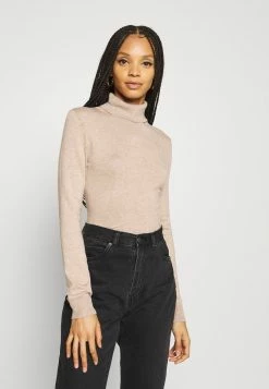 Even&Odd Damen BASIC TURTLE NECK JUMPER - Strickpullover - Sand