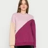 Even&Odd Damen Sweatshirt - Beige/pink/bordeaux
