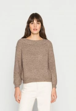 Even&Odd Damen OFF SHOULDER JUMPER - Strickpullover - Mottled Beige