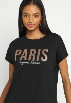 Even&Odd T-Shirt Print - Black | Damen -Even&Odd Verkäufe 2024 4b5194551bc14758b7d88f59bf41d1eb