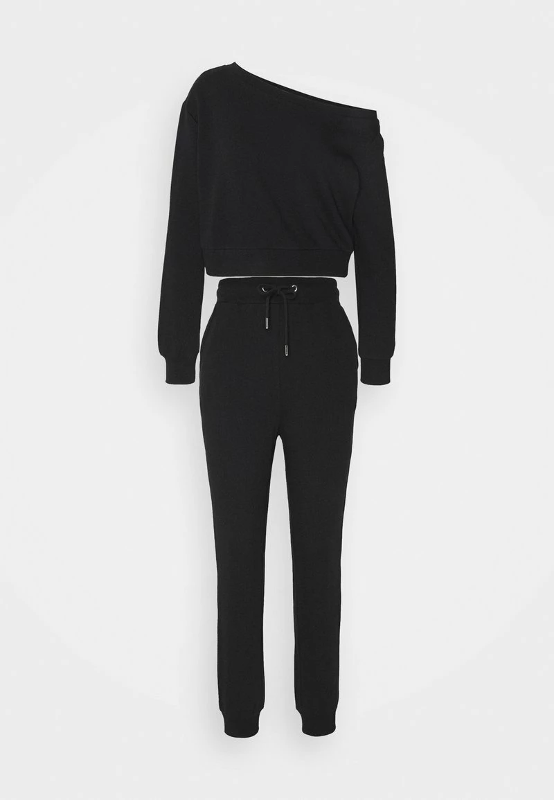 Even&Odd Damen Off Shoulder&Jogger Set - Sweatshirt - Black 3 Even&Odd Damen Off Shoulder&Jogger Set - Sweatshirt - Black