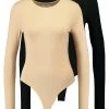 Even&Odd 2 PACK - Langarmshirt - Tan/black | Damen -Even&Odd Verkäufe 2024 5e9425874b70481593e66659ec978e35
