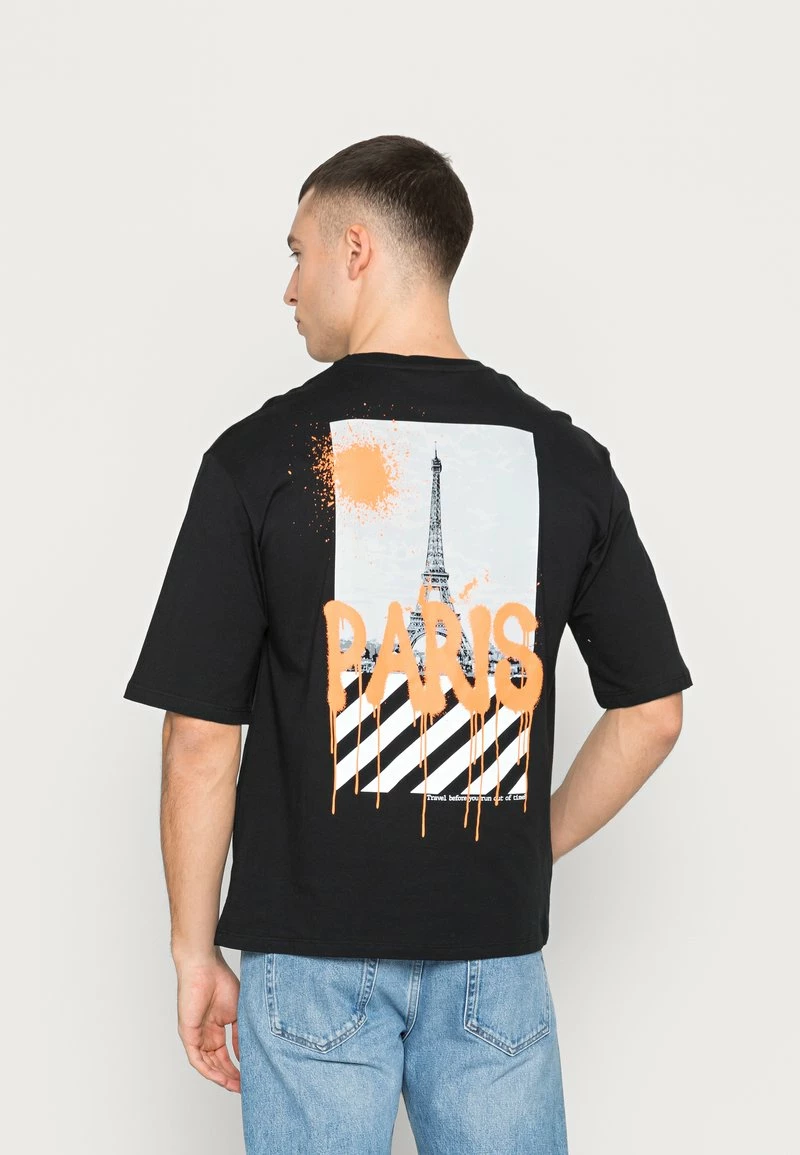 Even&Odd GRAFFITI PARIS BACK PRINT TEE UNISEX - T-Shirt Print - Black 3 Even&Odd GRAFFITI PARIS BACK PRINT TEE UNISEX - T-Shirt Print - Black