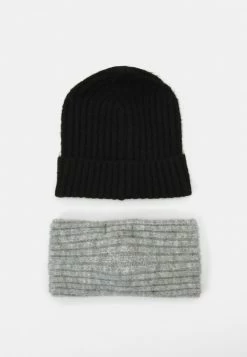 Even&Odd Damen SET - Mütze - Black/grey -Even&Odd Verkäufe 2024 6009d6b9f7064e9bae2155579e00f4f2