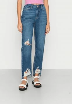 Even&Odd Damen Jeans Straight Leg - Blue Denim