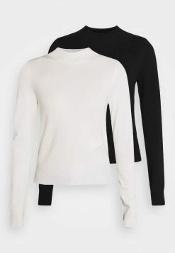 Even&Odd Damen 2 PACK - Strickpullover - Black/off-white -Even&Odd Verkäufe 2024 6439bccf88a745e8aa642960b3ef8db2