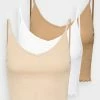 Even&Odd Damen STRAPPY LETTUCE CROP 3 PACK - Top - White/beige/brown -Even&Odd Verkäufe 2024 65308b5b866840af9ed3b29e8eb8cbde