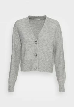 Even&Odd Damen BASIC BLEND BUTTON CROP - Strickjacke - Mottled Grey -Even&Odd Verkäufe 2024 663b4eb388d0440f937f19df8cad53da