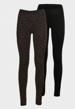 Even&Odd Damen 2 PACK - Leggings Animal Print - Pants - Leggings - Hosen - Black/brown -Even&Odd Verkäufe 2024 6821b87593f54c6ab2b5b46738fabf7f