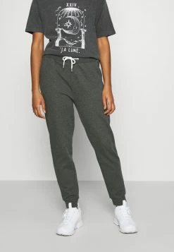 Even&Odd Damen Regular Fit Jogger With Contrast - Jogginghose - Mottled Dark Grey