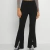 Even&Odd Damen SPLIT FRONT FLARED - Stoffhose - Black -Even&Odd Verkäufe 2024 70748f3f1d094754ac6dbd3e79b53110