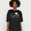 Even&Odd Damen LIZ SMILE DAISY TEE - T-Shirt Print - Black -Even&Odd Verkäufe 2024 717af239c41c4b06975b37945848e0cd