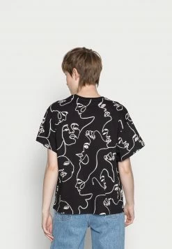 Even&Odd Damen TONJA ABSTRACT LINE FACE AOP TEE - T-Shirt Print - Black -Even&Odd Verkäufe 2024 7434fb5e71fe4a28a3944a555bd851bd