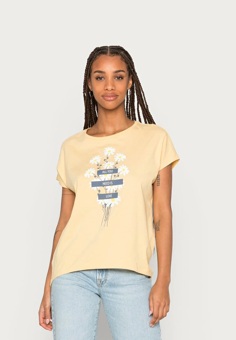 Even&Odd Damen T-Shirt Print - Yellow 3 Even&Odd Damen T-Shirt Print - Yellow