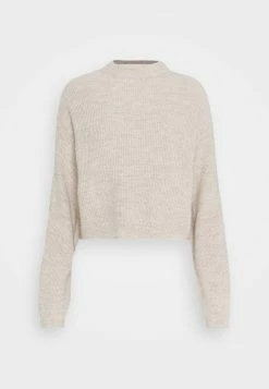 Even&Odd Damen BAT SHAPE MOCK NECK SHORTER - Strickpullover - Beige