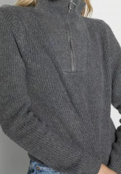 Even&Odd HALF ZIP JUMPER - Strickpullover - Mottled Dark Grey | Damen -Even&Odd Verkäufe 2024 7bd5ac11b38d42f38587ed01faa09a0f