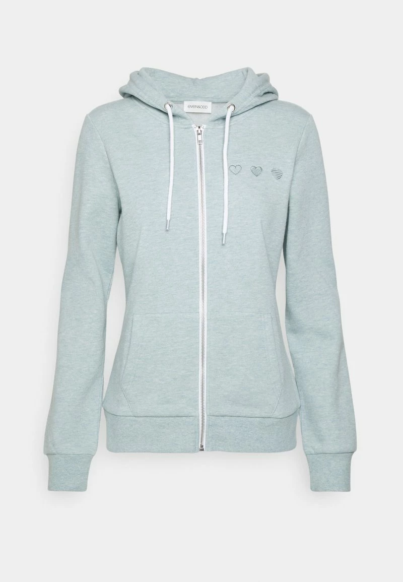 Even&Odd Damen Sweatjacke - Mottled Light Green 3 Even&Odd Damen Sweatjacke - Mottled Light Green