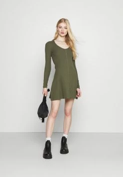 Even&Odd Ribbed Button Through Mini Dress - Strickkleid - Green | Damen -Even&Odd Verkäufe 2024 7d1f395e22cd4f418ed6b309097b0c83
